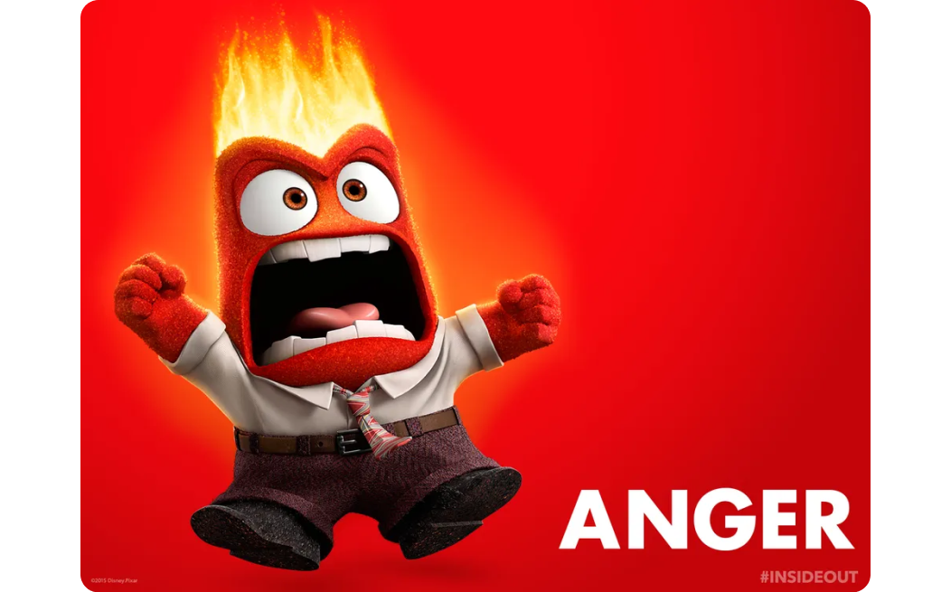 Angry character from Inside Out